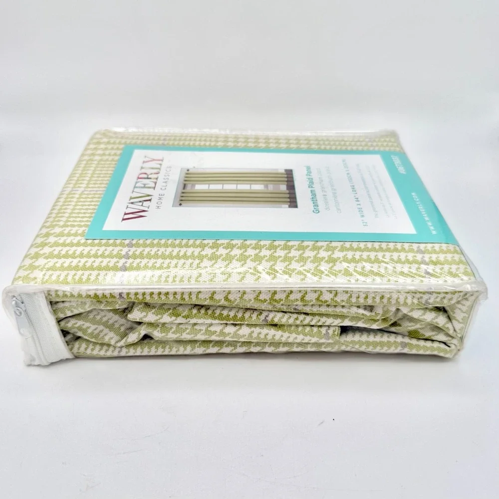 Waverly Grantham Plaid Celery Green Grommet Panel 52